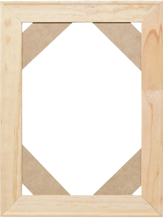 Baguette de châssis étroite en bois, vue de face
