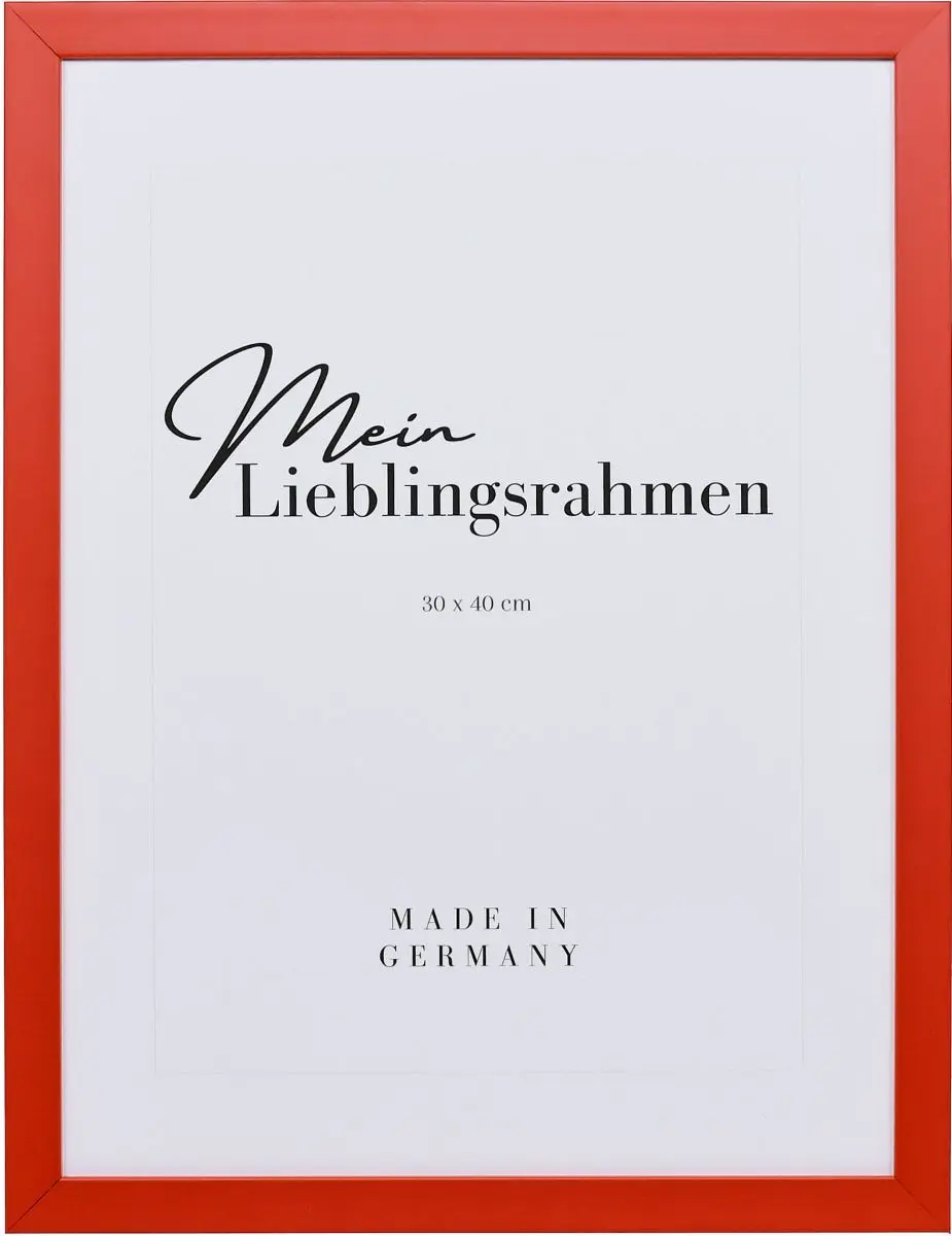 Frontansicht eines fliederfarbenen Bilderrahmens mit geschlossener, glatter Oberfläche und würfelförmigem Profil