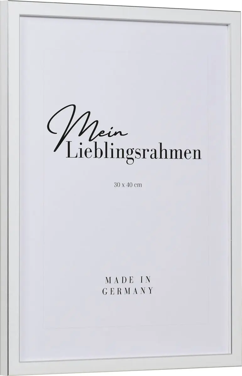 Holz-Profil 39, weiss - Seitenansicht Seitenansicht eines klassischen Rahmens zum Aufstellen in der Farbe Weiss