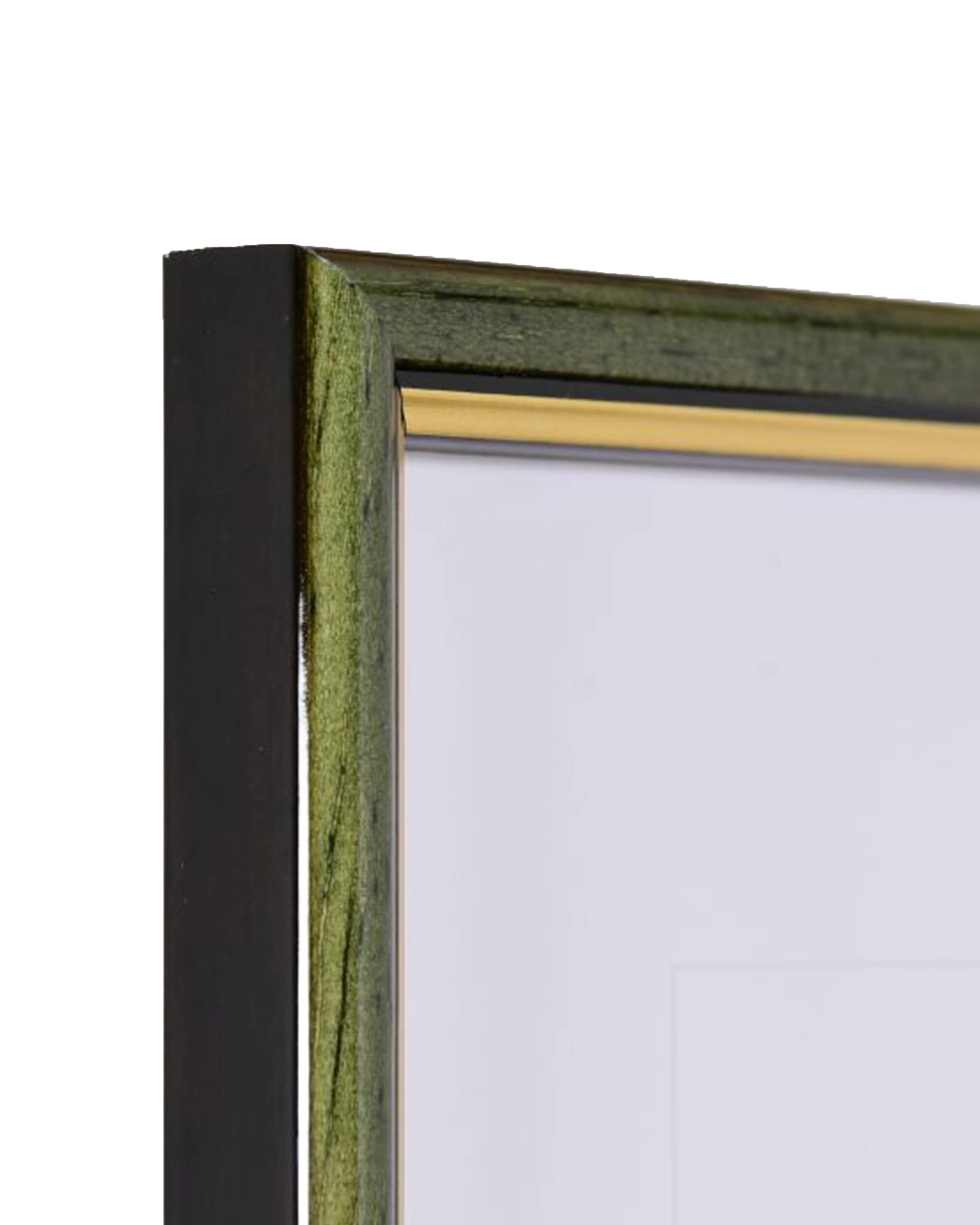 Cadre en bois Carina vert – vue de détail