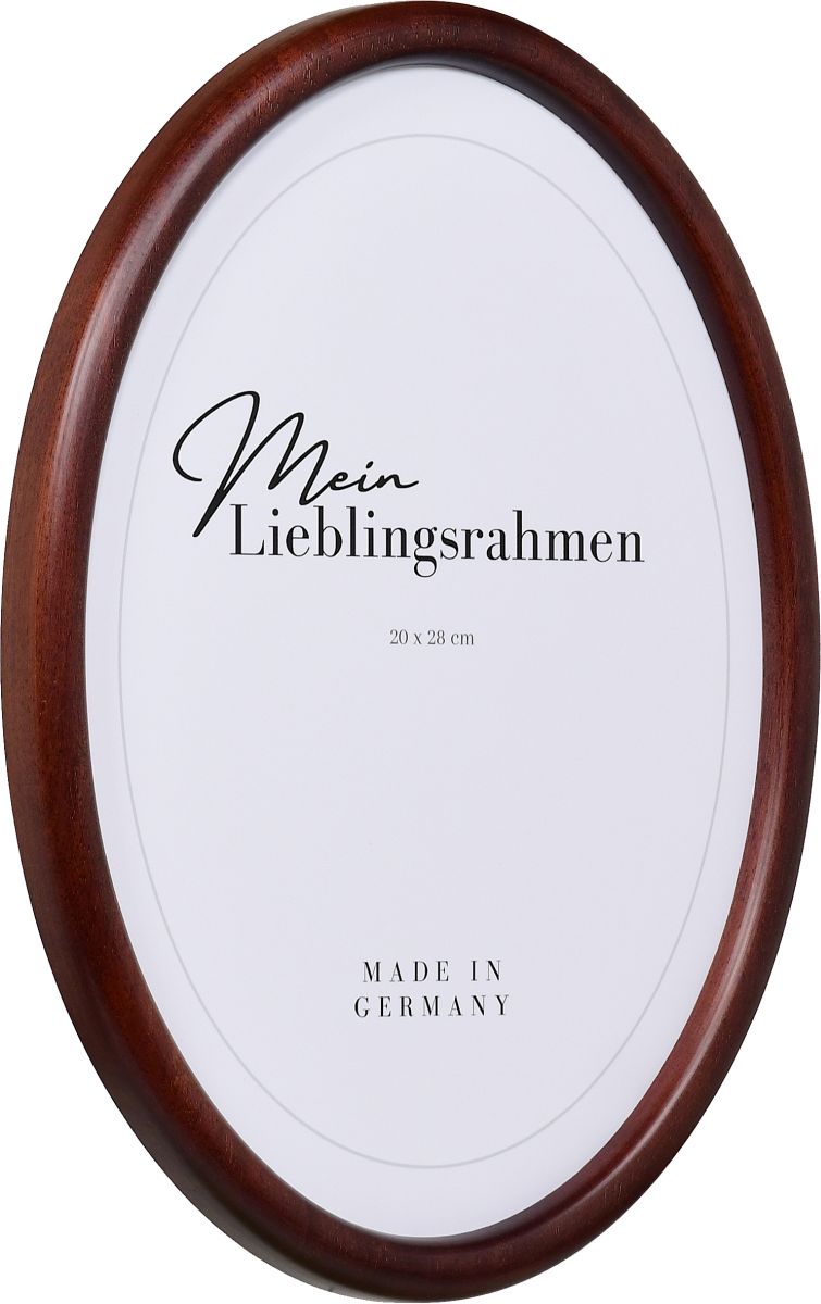 Ovalrahmen-Profil 200, Mahagoni - Seitenansicht Seitenansicht eines Ovalrahmens in der Farbe Mahagoni