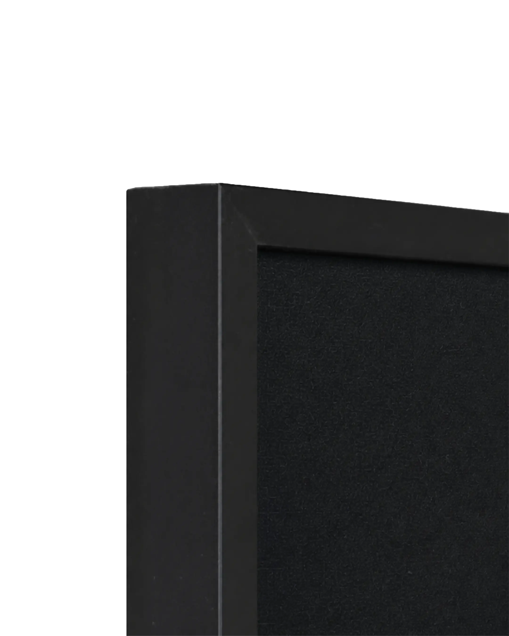Cadre en aluminium Mika norme anti-feu A1 noir – vue de détail