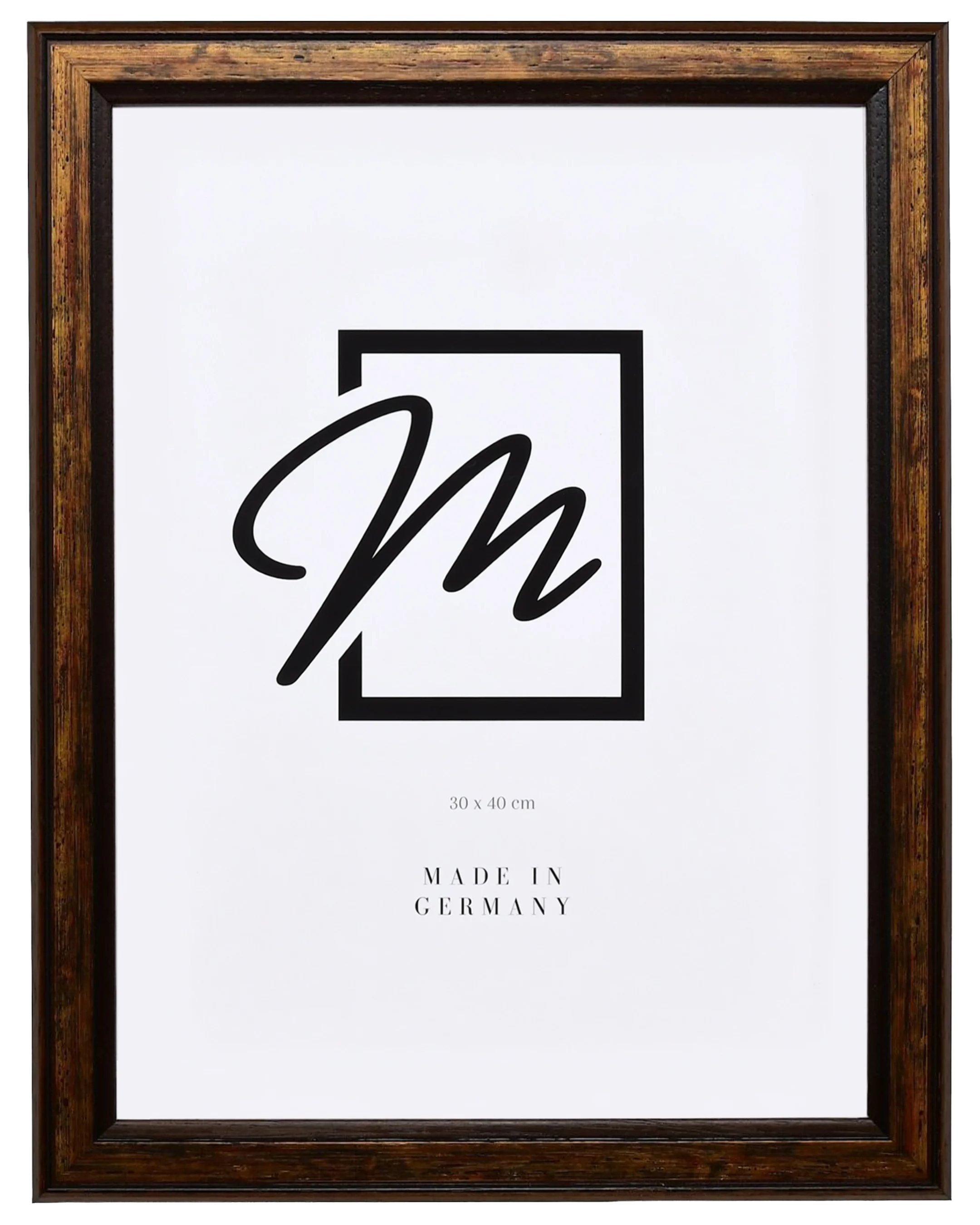 Cadre en bois Merle marron – vue de face