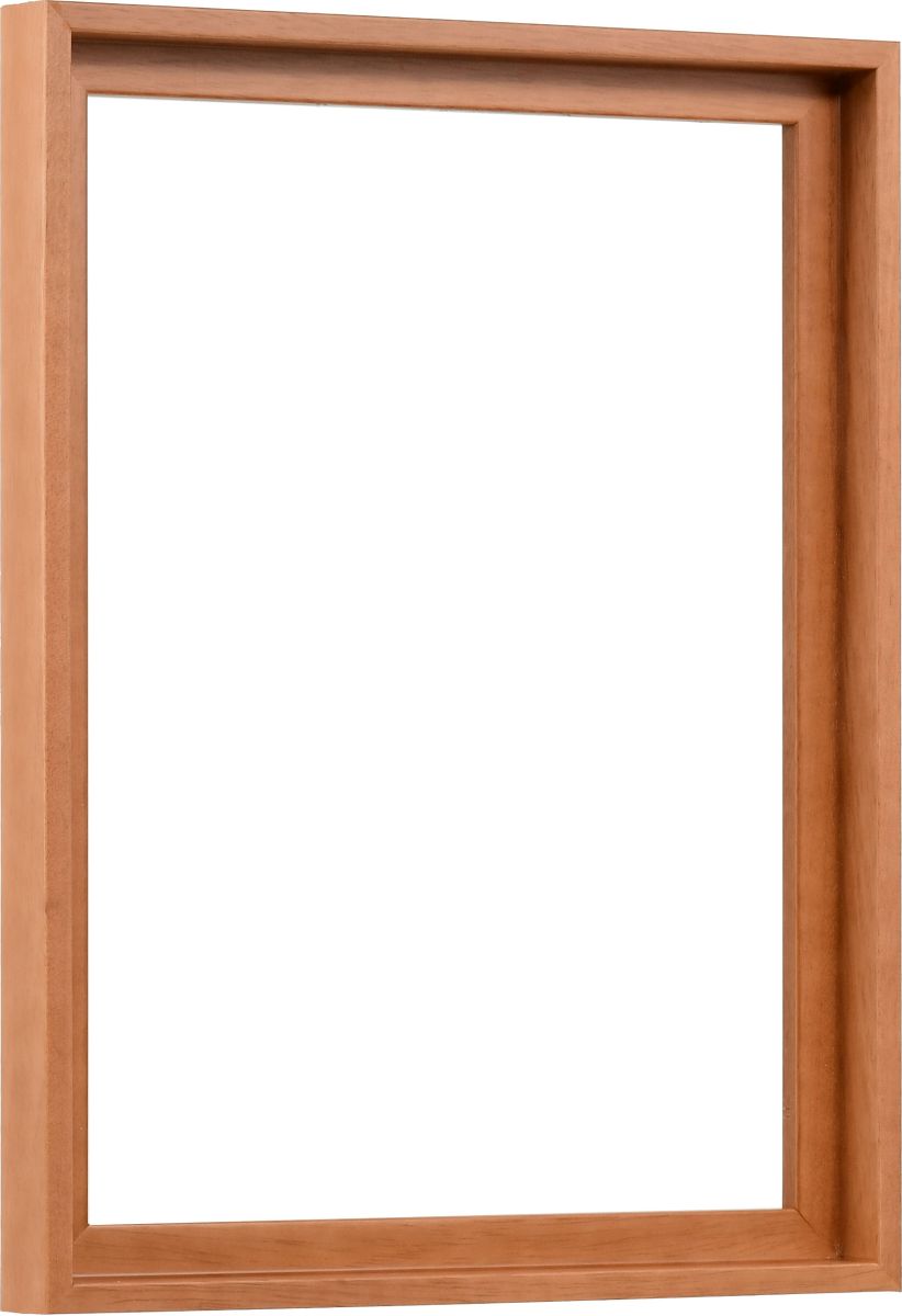 Holz-Profil 50k, Buche - Seitenansicht Seitenansicht eines modernen, dezenten Schattenfugenrahmens in Buche