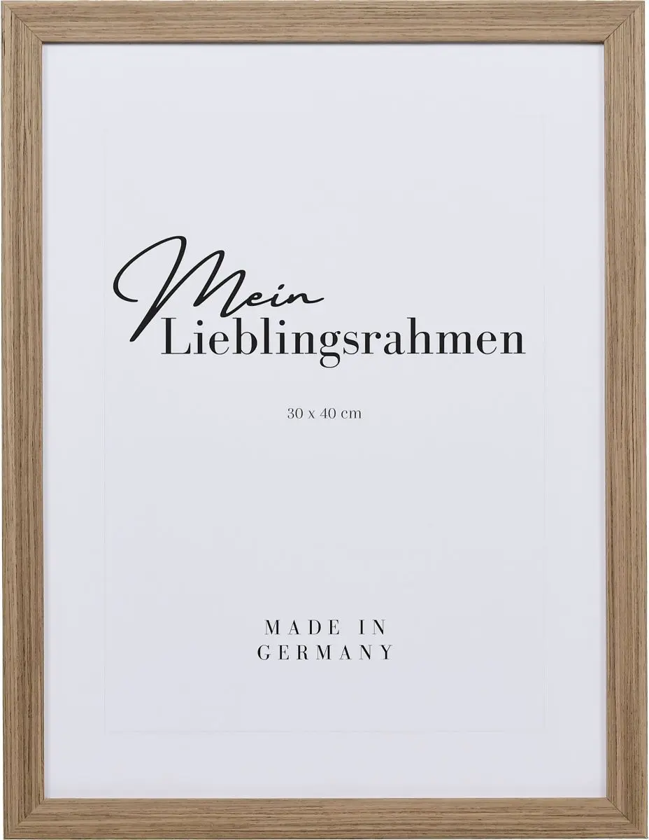 Holz-Profil 54, Nussbaum - Frontansicht Frontansicht eines Holzrahmens, 30x40 cm, in der Farbe Nussbaum mit natürlicher Maserung im Landhausstil