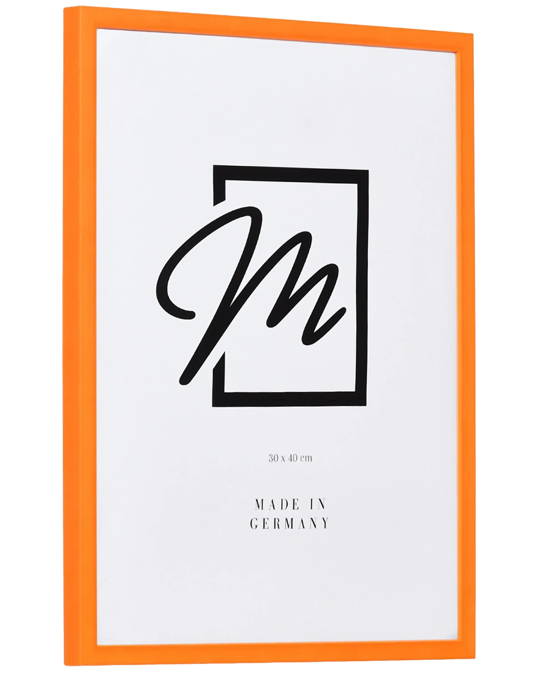 Cadre néon en bois Bonnie orange – vue de côté