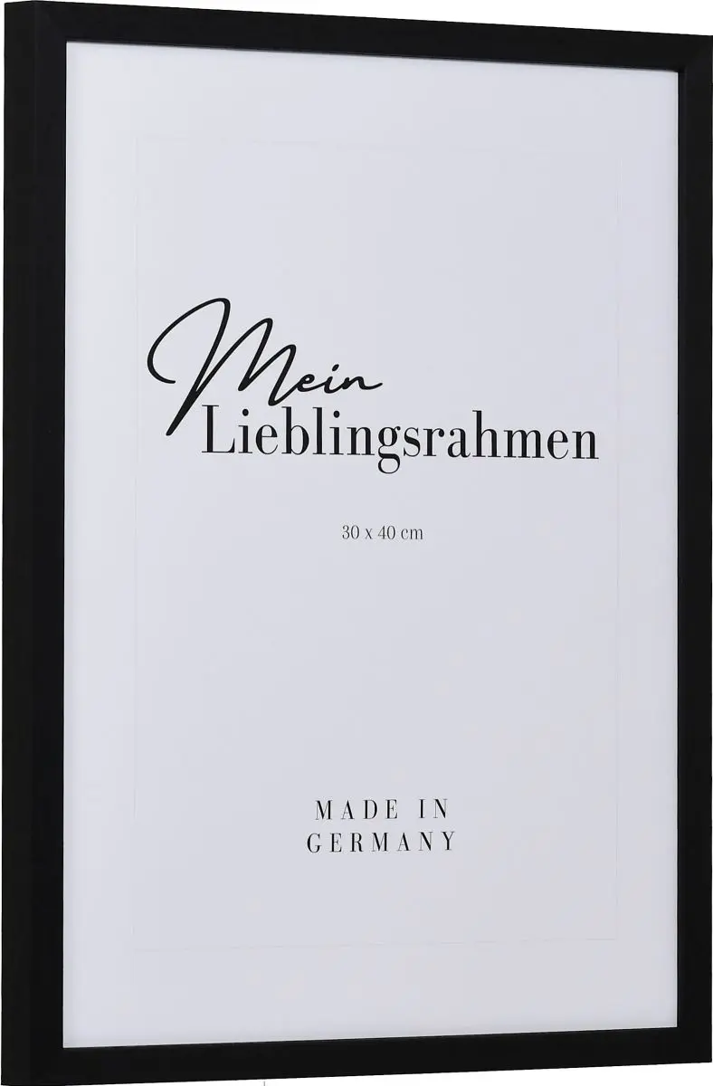 Holz-Profil 35, schwarz - Seitenansicht Seitenansicht eines schwarzen, schmalen Bilderrahmens