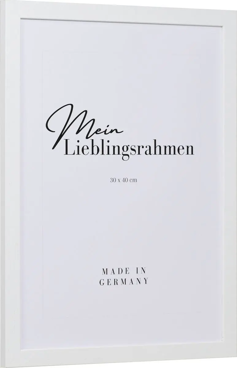 Holz-Profil 2210, weiss - Seitenansicht Seitenansicht eines weissen, offenporigen Bilderrahmens