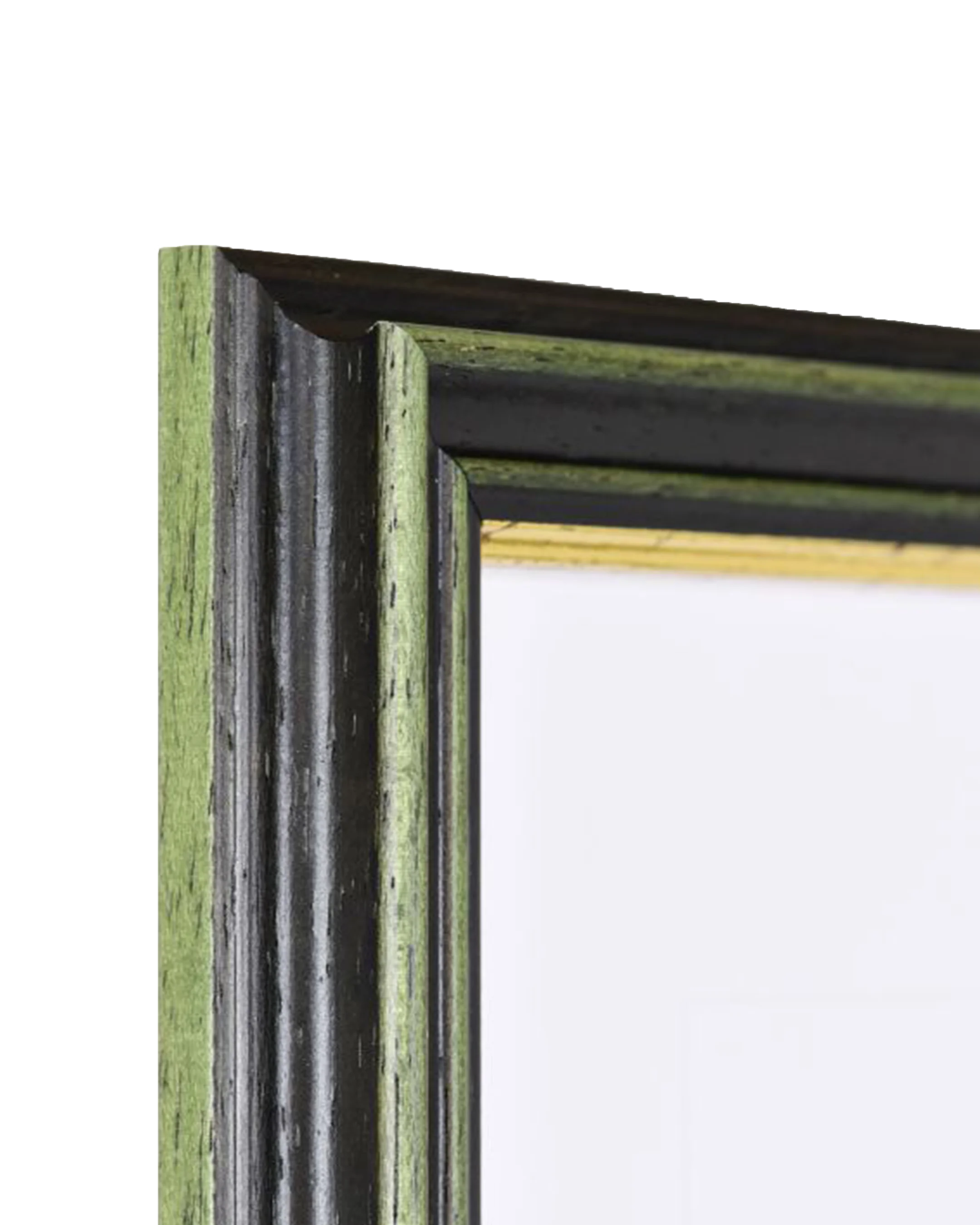 Cadre en bois Annelie vert – vue de détail