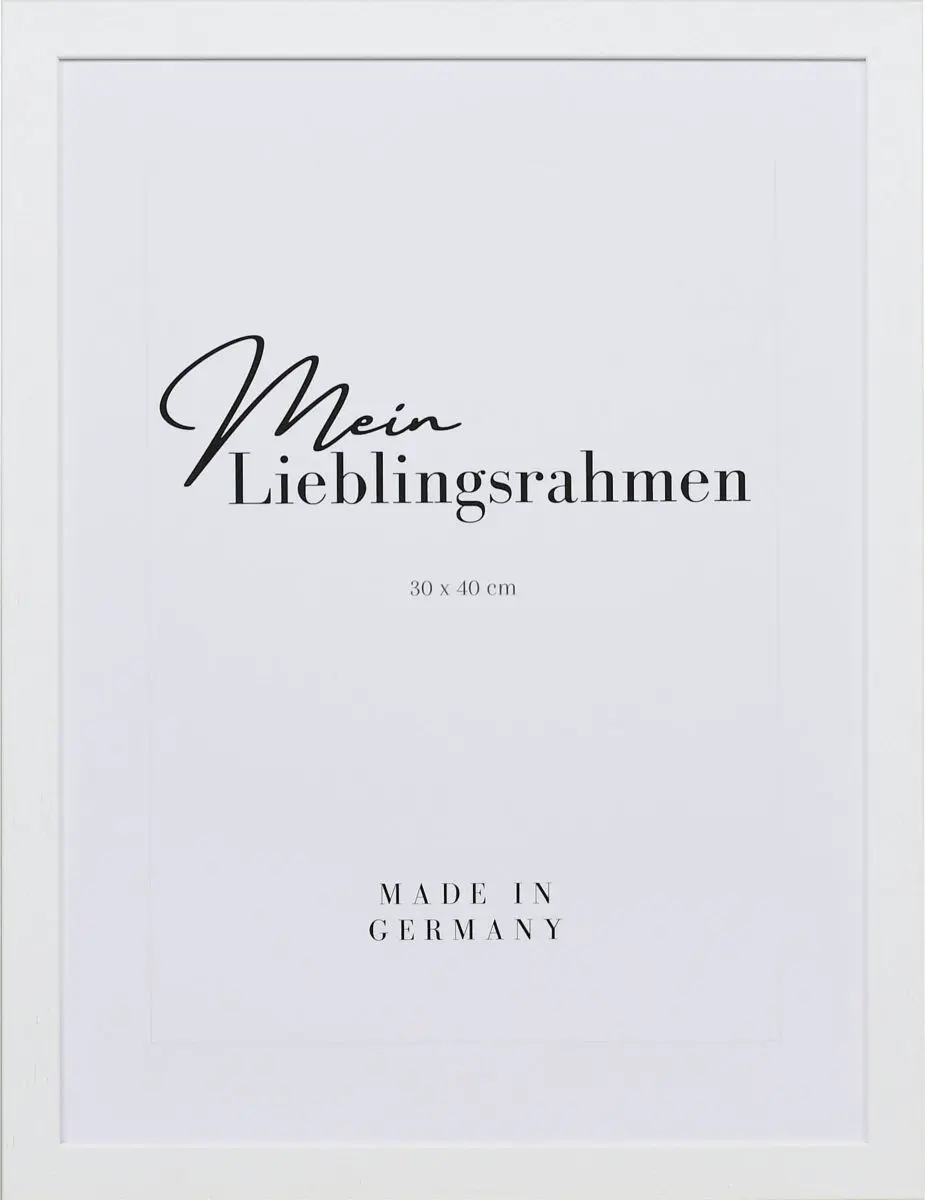 Holz-Profil 2210, weiss - Frontansicht Frontansicht eines weissen, offenporigen Bilderrahmens