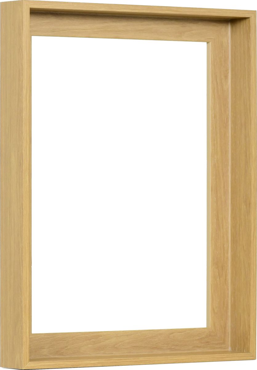 Schattenfugenrahmen Jasmin 30x40, eiche - Seitenansicht Seitenansicht eines schlichten Schattenfugenrahmen 30x40 in Eichenoptik
