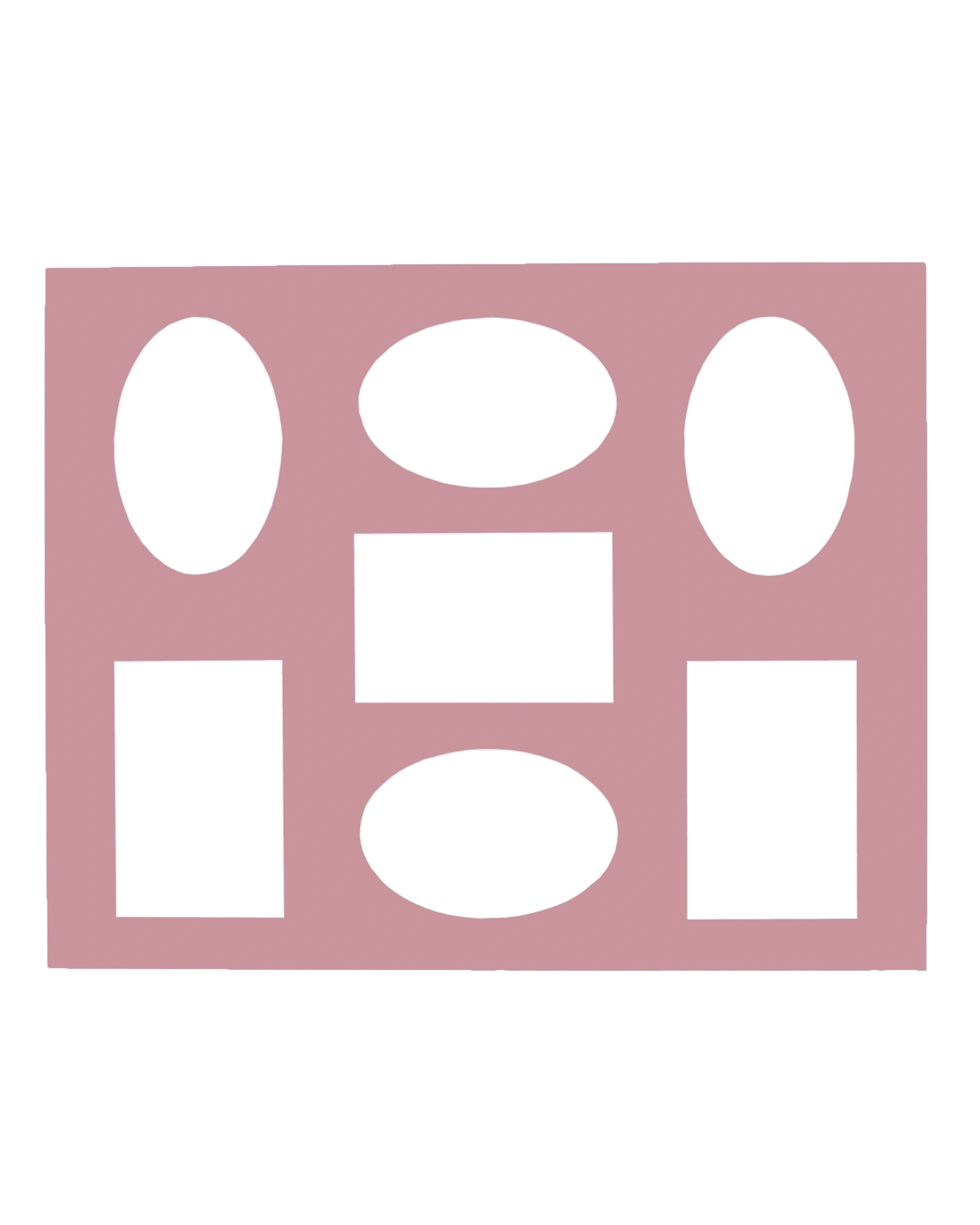 Passe-partout multivues Magali 40x50 cm rose 13 – vue de face