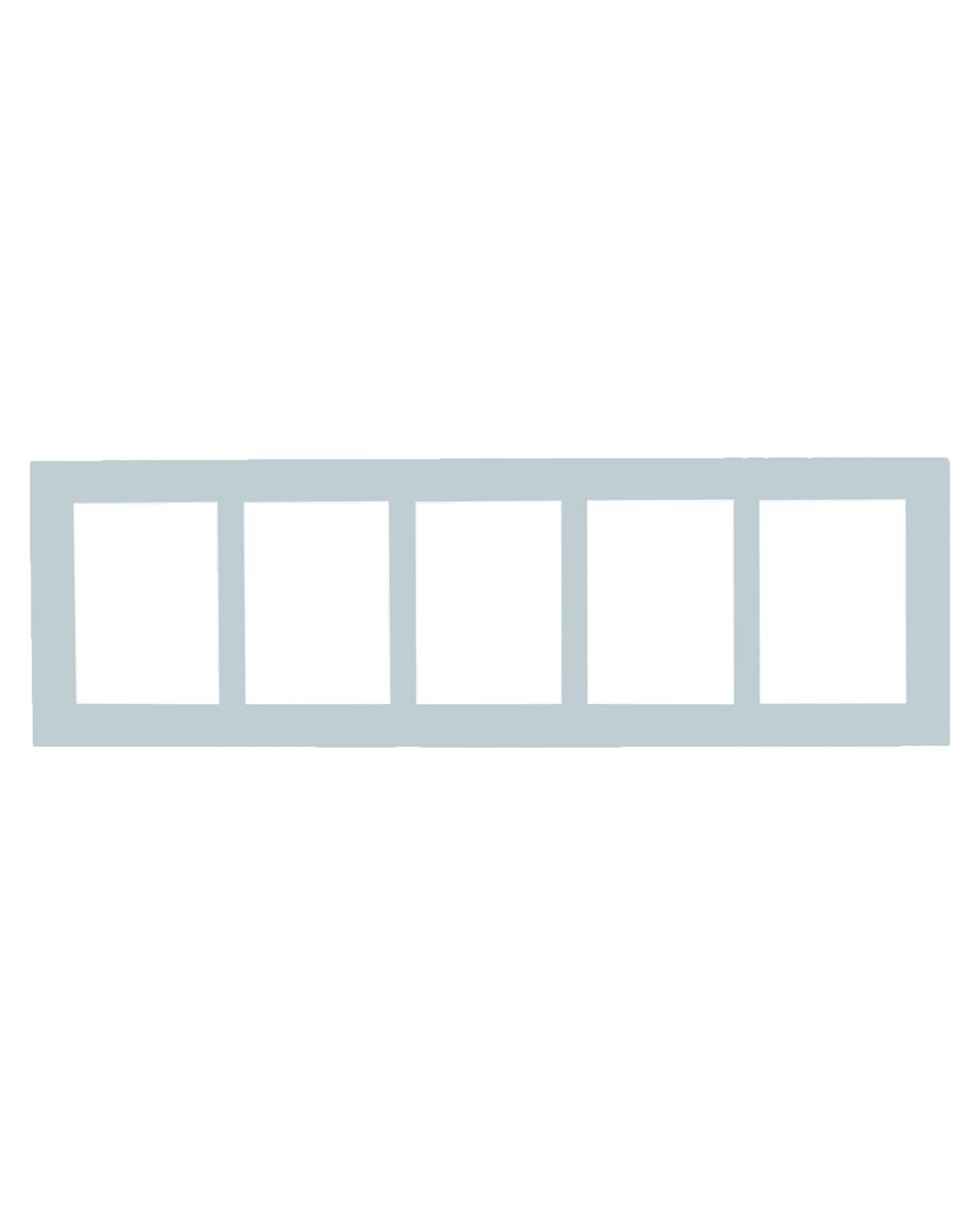Passe-partout multivues Fleur 25x80 cm atlantic 15 – vue de face