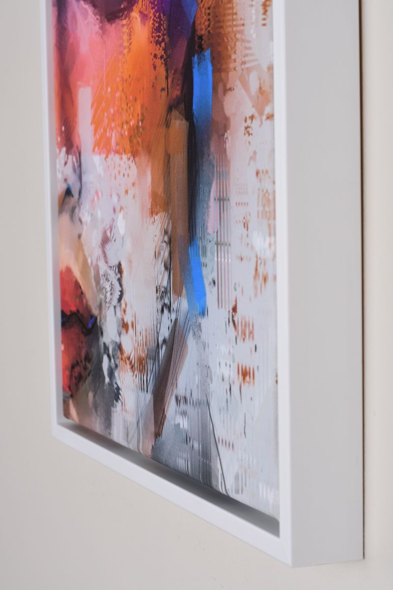 Schattenfugenrahmen Joline in Weiß in Nahaufnahme