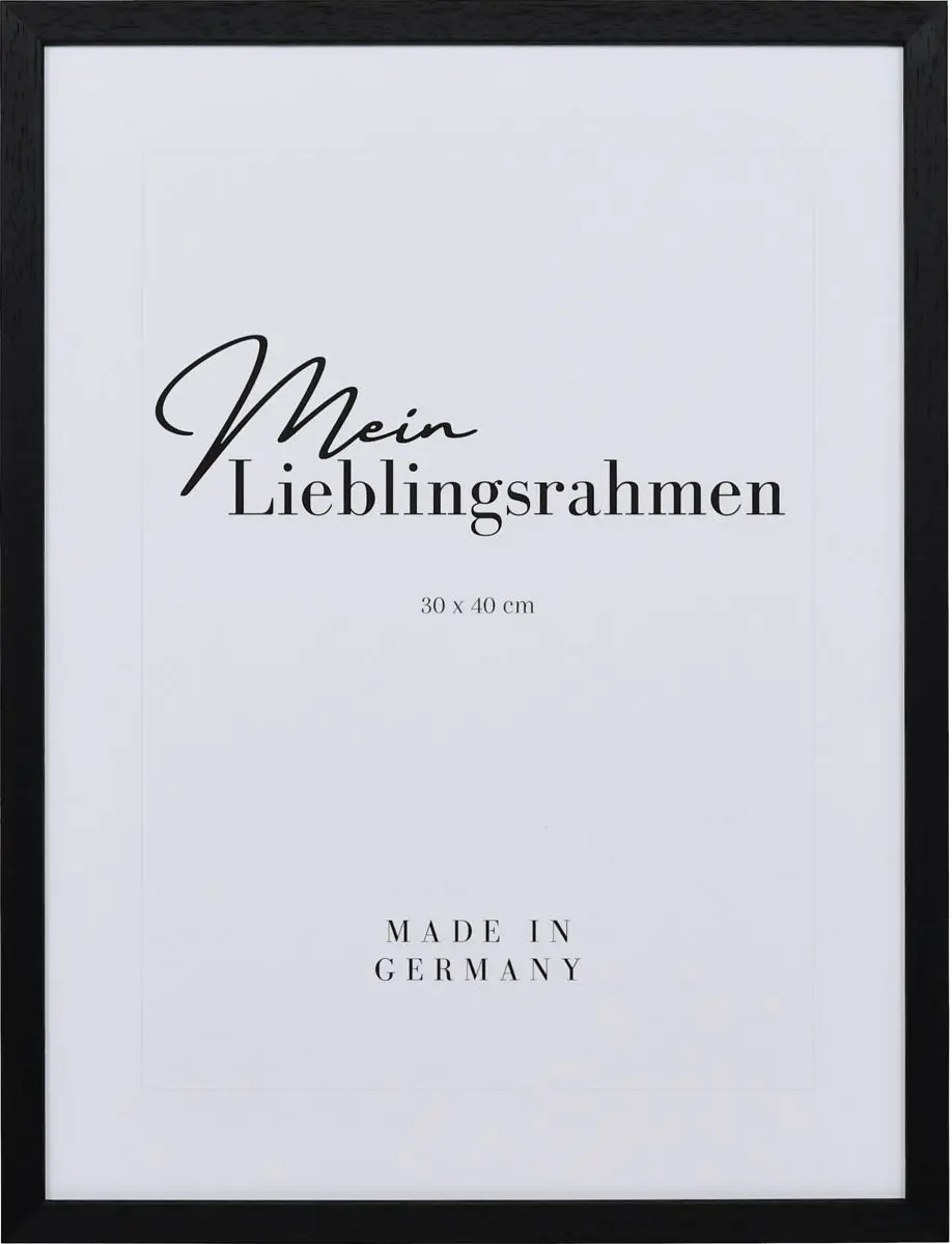 Holz-Profil 35, schwarz - Frontansicht Frontansicht eines schwarzen, modernen Holzrahmens