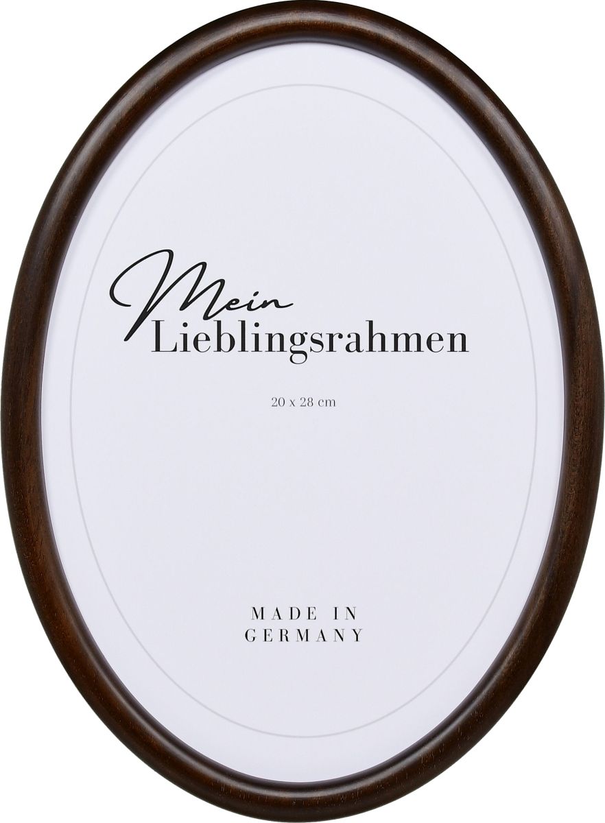 Ovalrahmen-Profil 200, braun - Frontansicht Frontansicht eines Ovalrahmens in der Farbe Braun