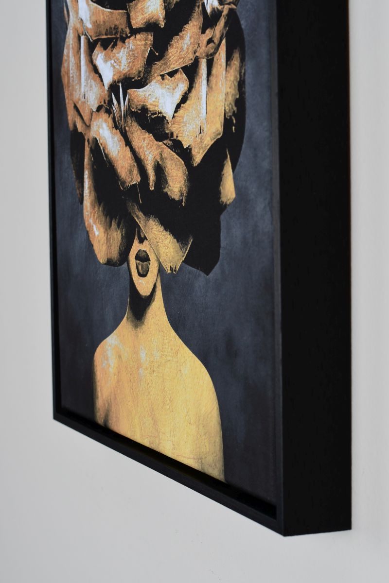 Schattenfugenrahmen Julia in Schwarz in Nahaufnahme