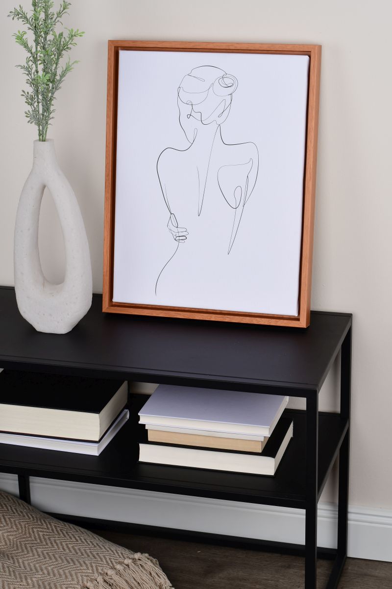 Schattenfugenrahmen Joline in Buche in Wohnambiente