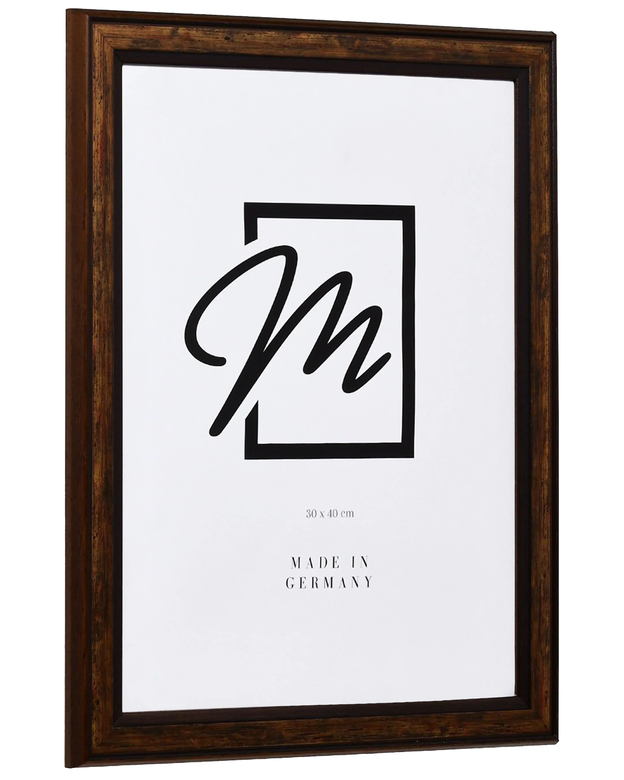 Cadre en bois Merle marron – vue de côté