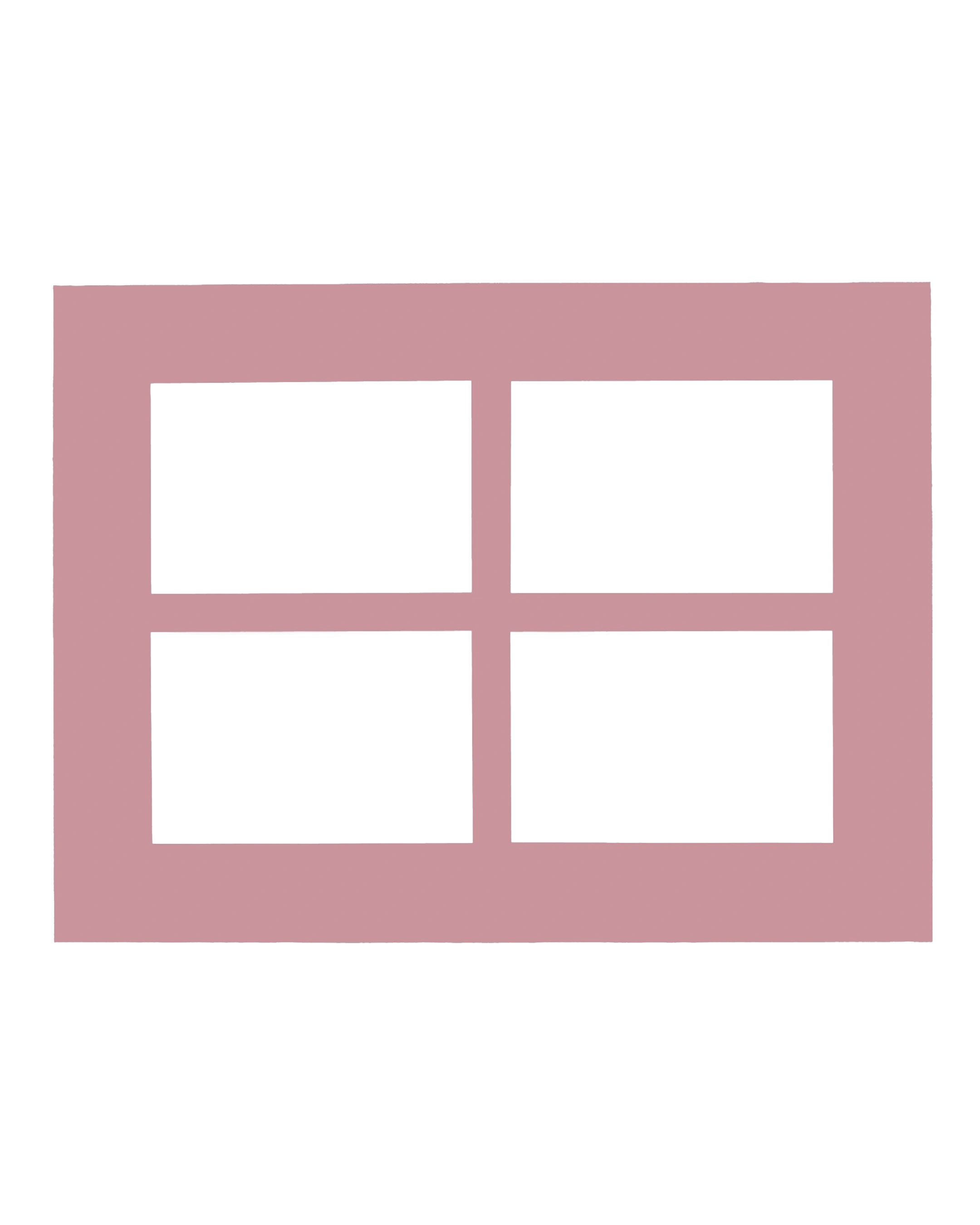 Passe-partout multivues Alice 30x40 cm rose 13 – vue de face