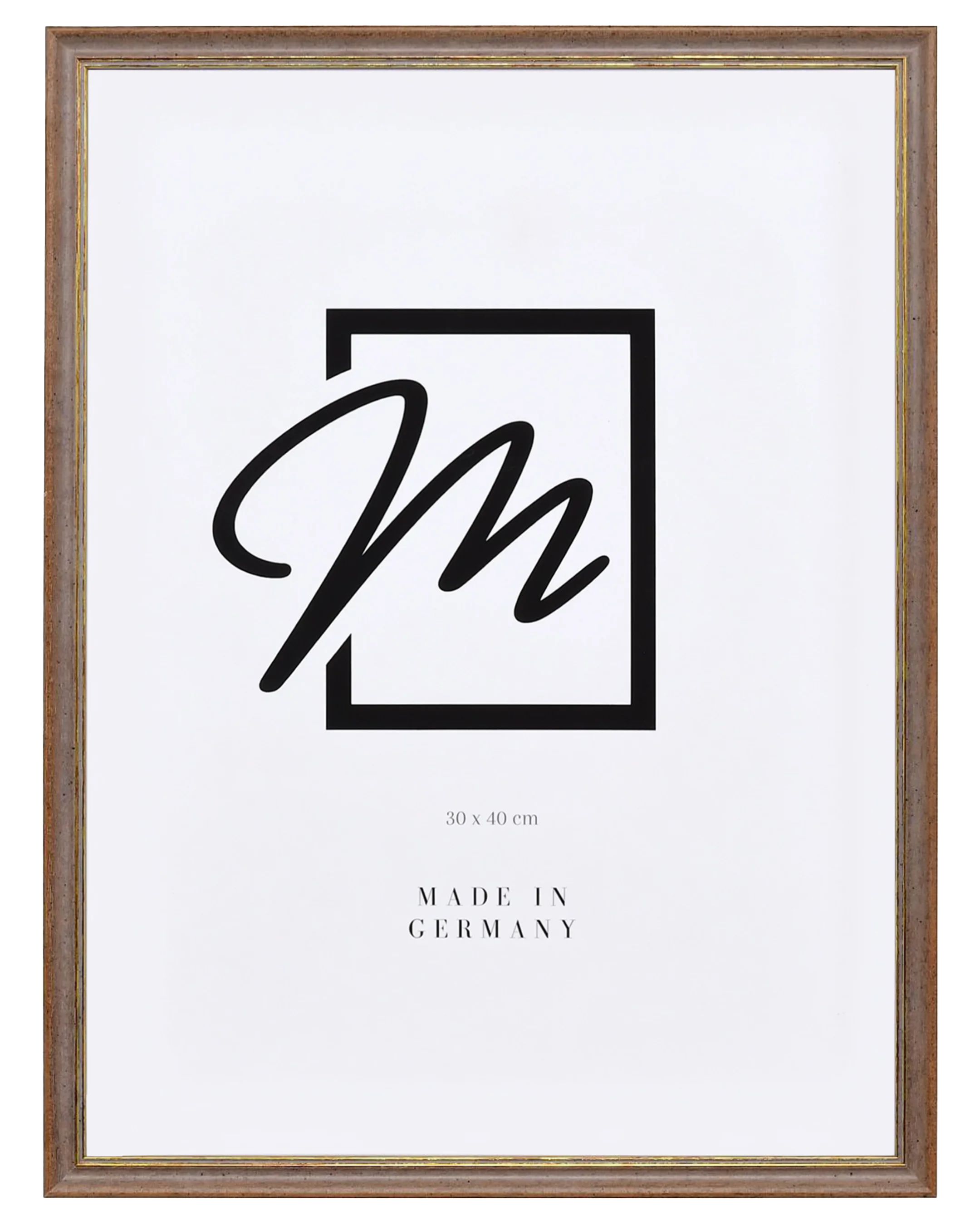 Cadre en bois Alma marron – vue de face