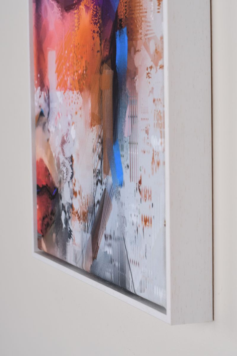 Schattenfugenrahmen Julia in Weiß in Nahaufnahme