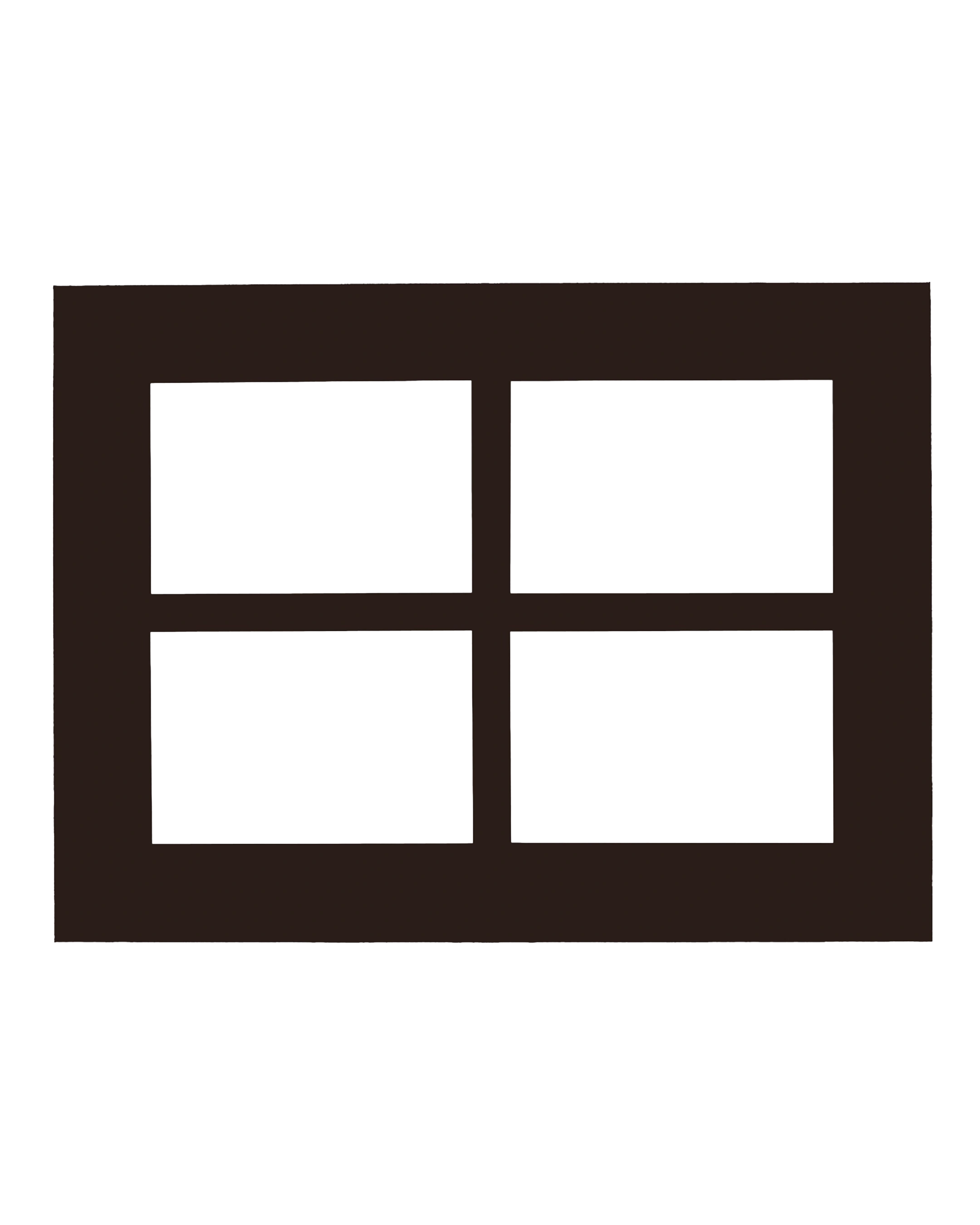 Passe-partout multivues Alice 30x40 cm coffee 11 – vue de face