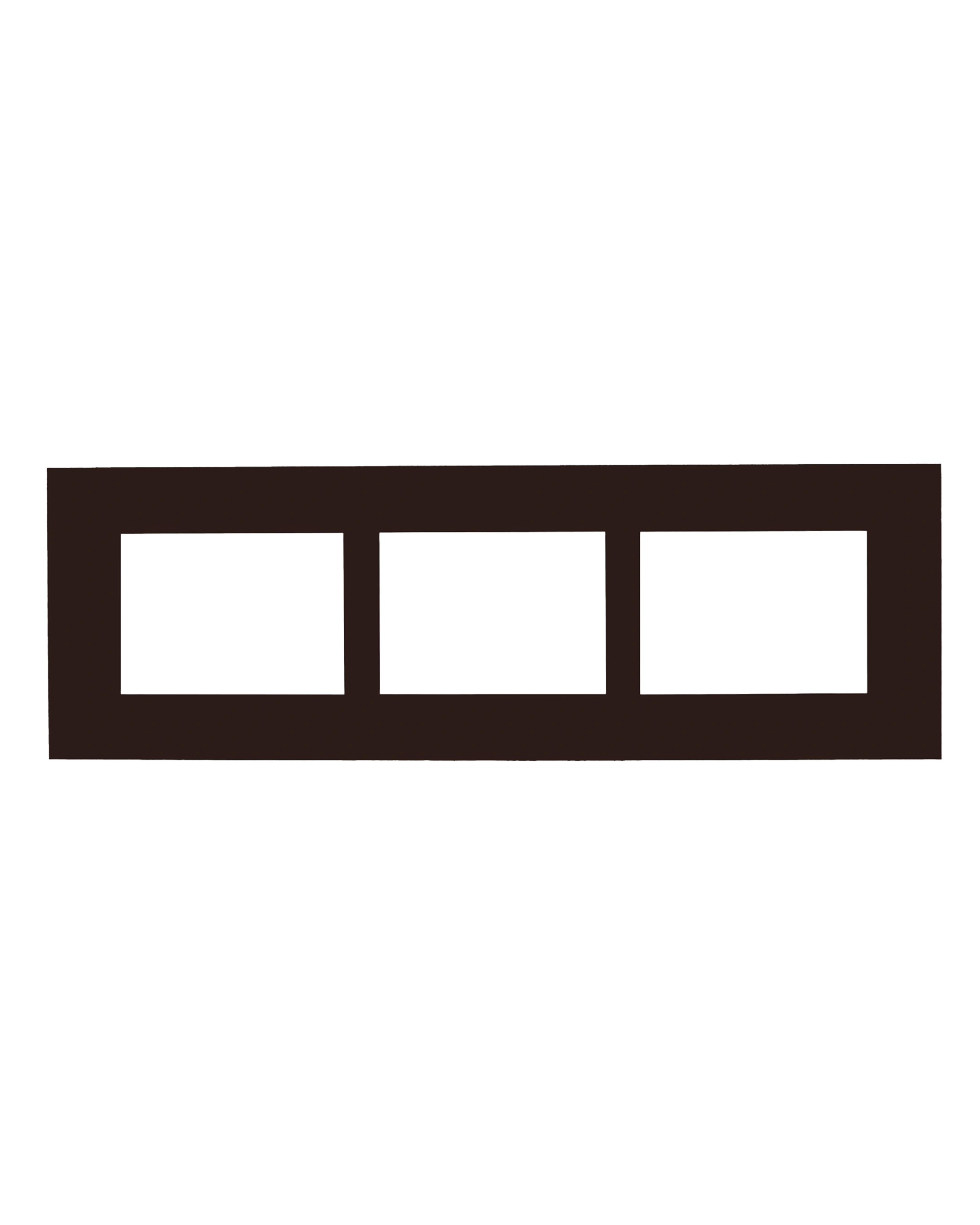 Passe-partout multivues Camille 23x70 cm coffee 11 – vue de face