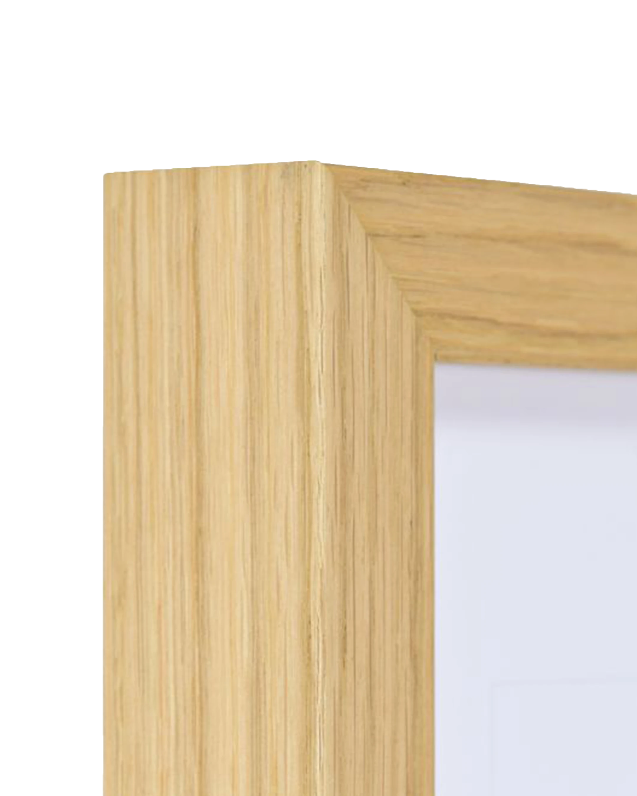 Cadre en bois Leonie avec baguette d'espacement chêne – vue de détail