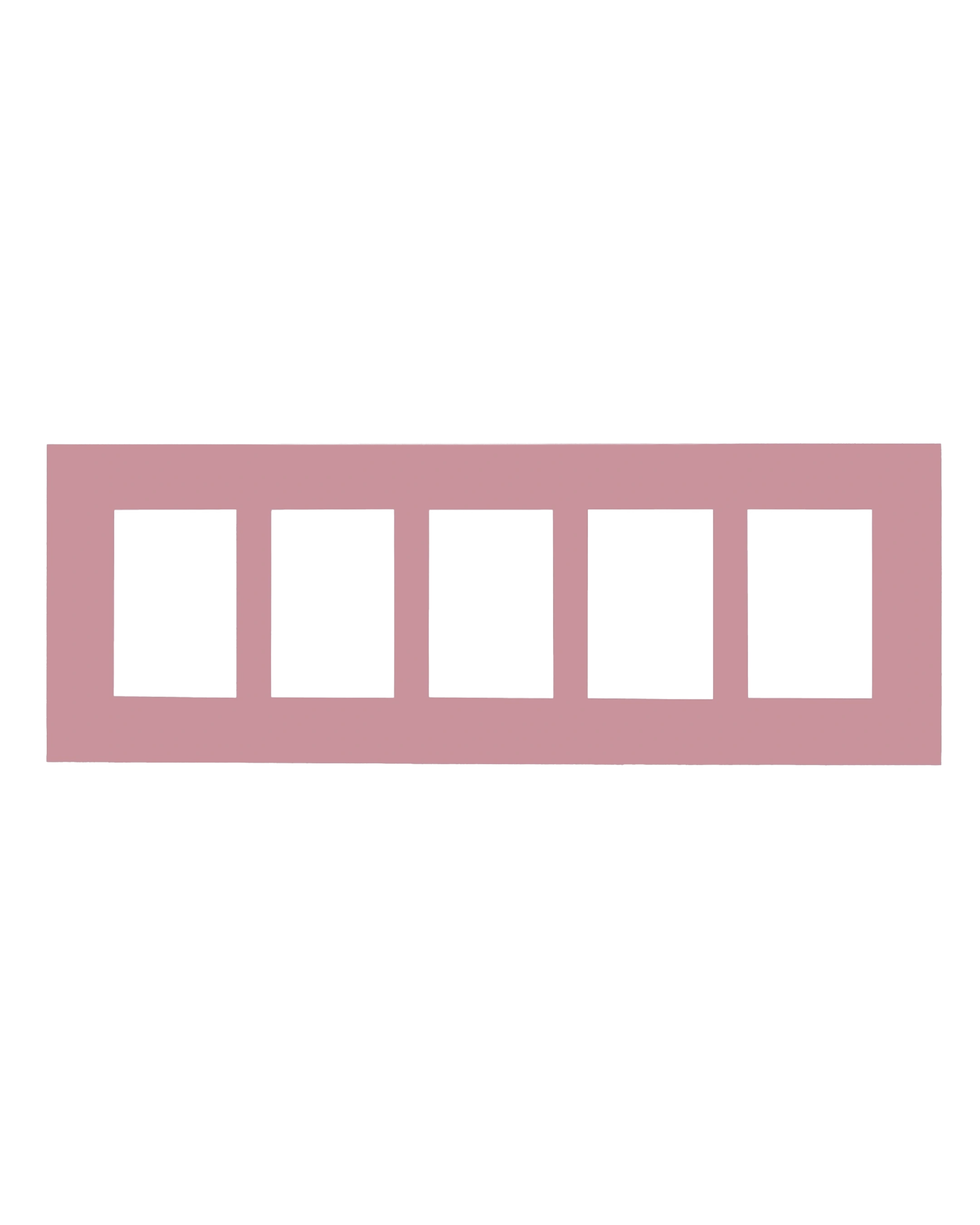 Passe-partout multivues Claire 25x70 cm rose 13 – vue de face
