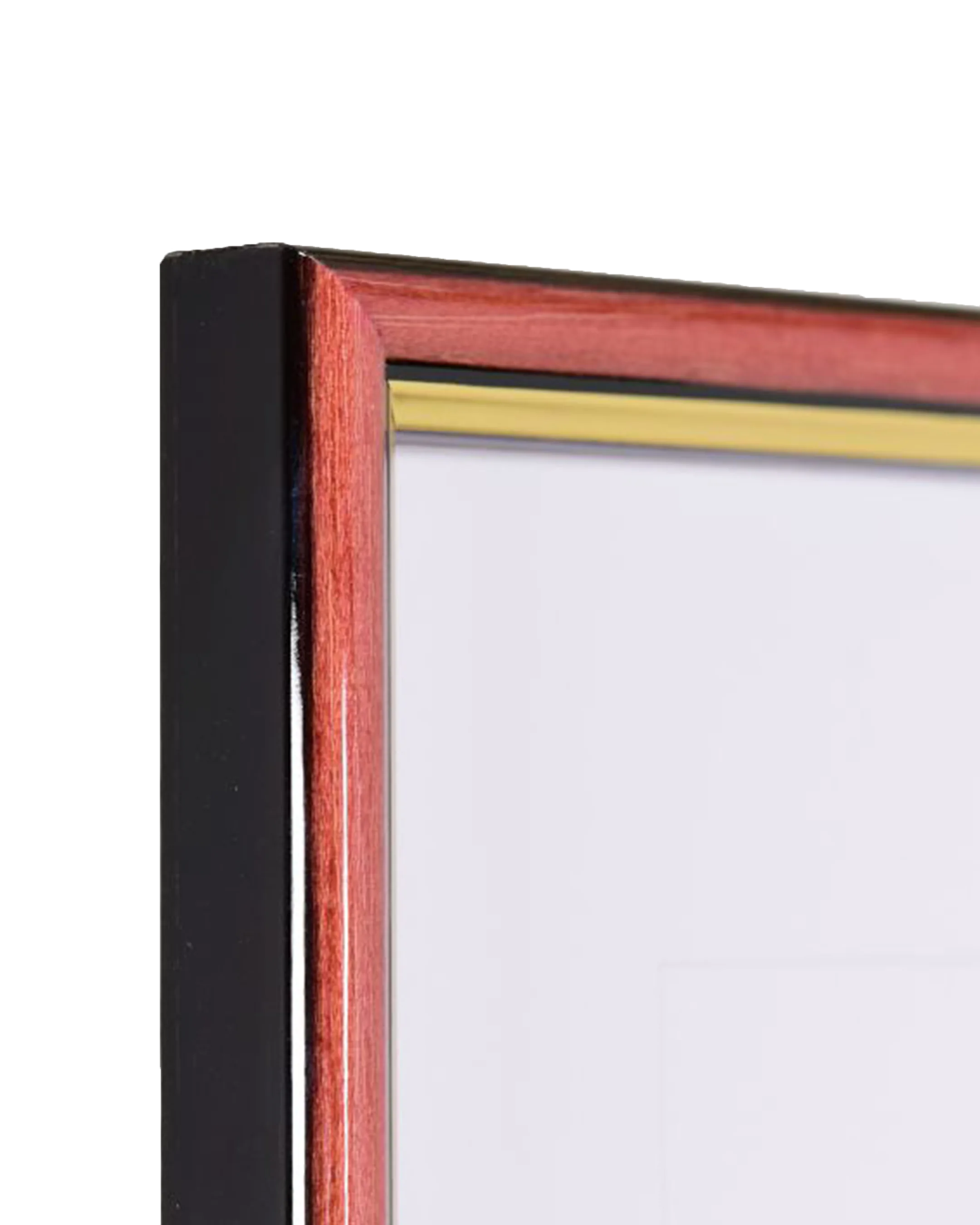 Cadre en bois Carina rouge – vue de détail