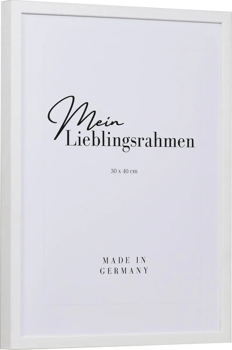 Holz-Profil 35, weiss - Seitenansicht Seitenansicht eines weissen, schmalen Bilderrahmens