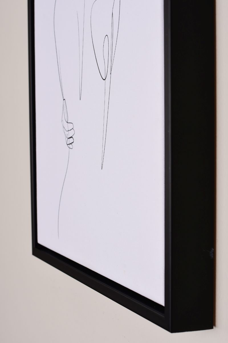 Schattenfugenrahmen Joline in Schwarz in Nahaufnahme