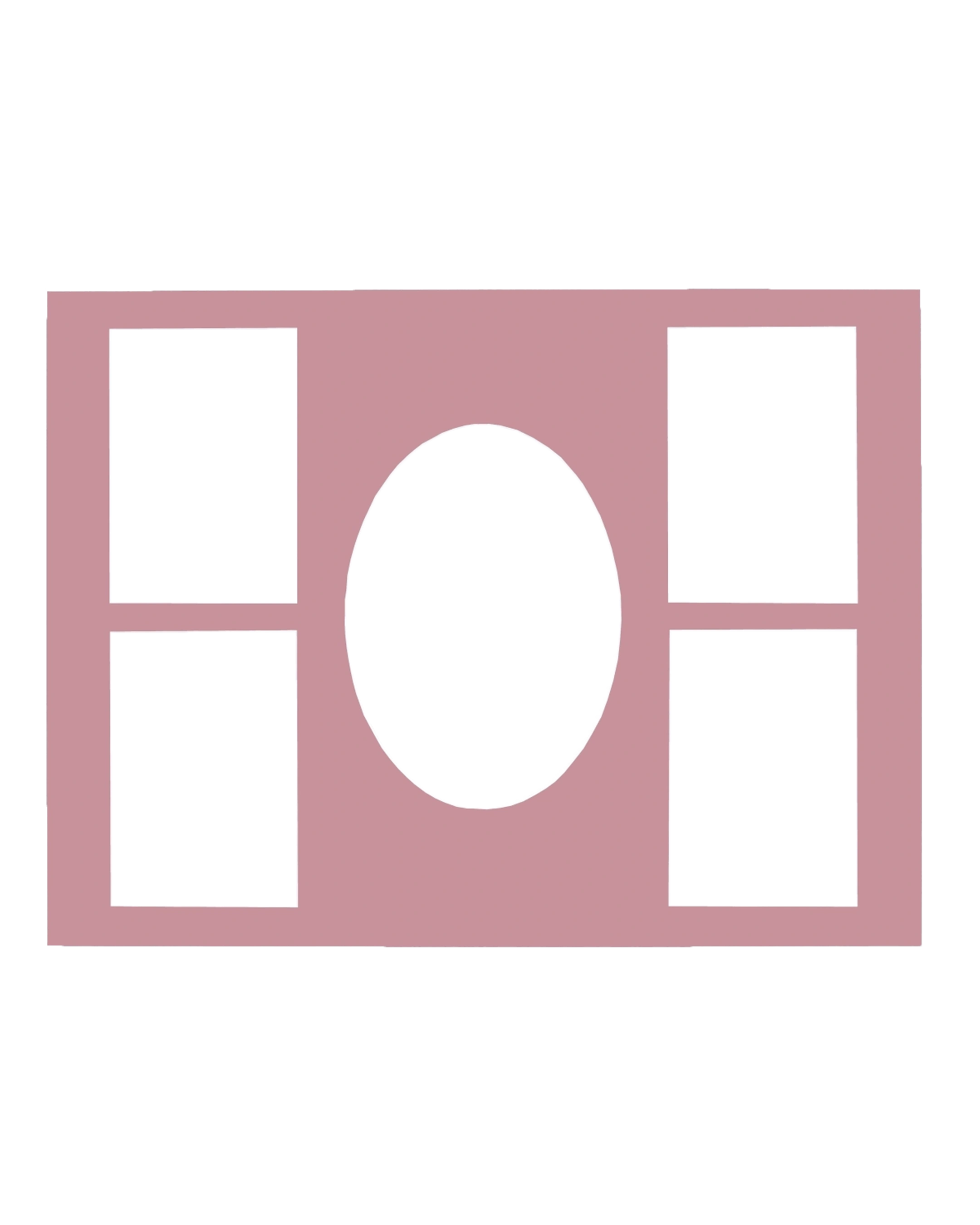 Passe-partout multivue Vivienne 30x40 cm rose 13 – vue de face