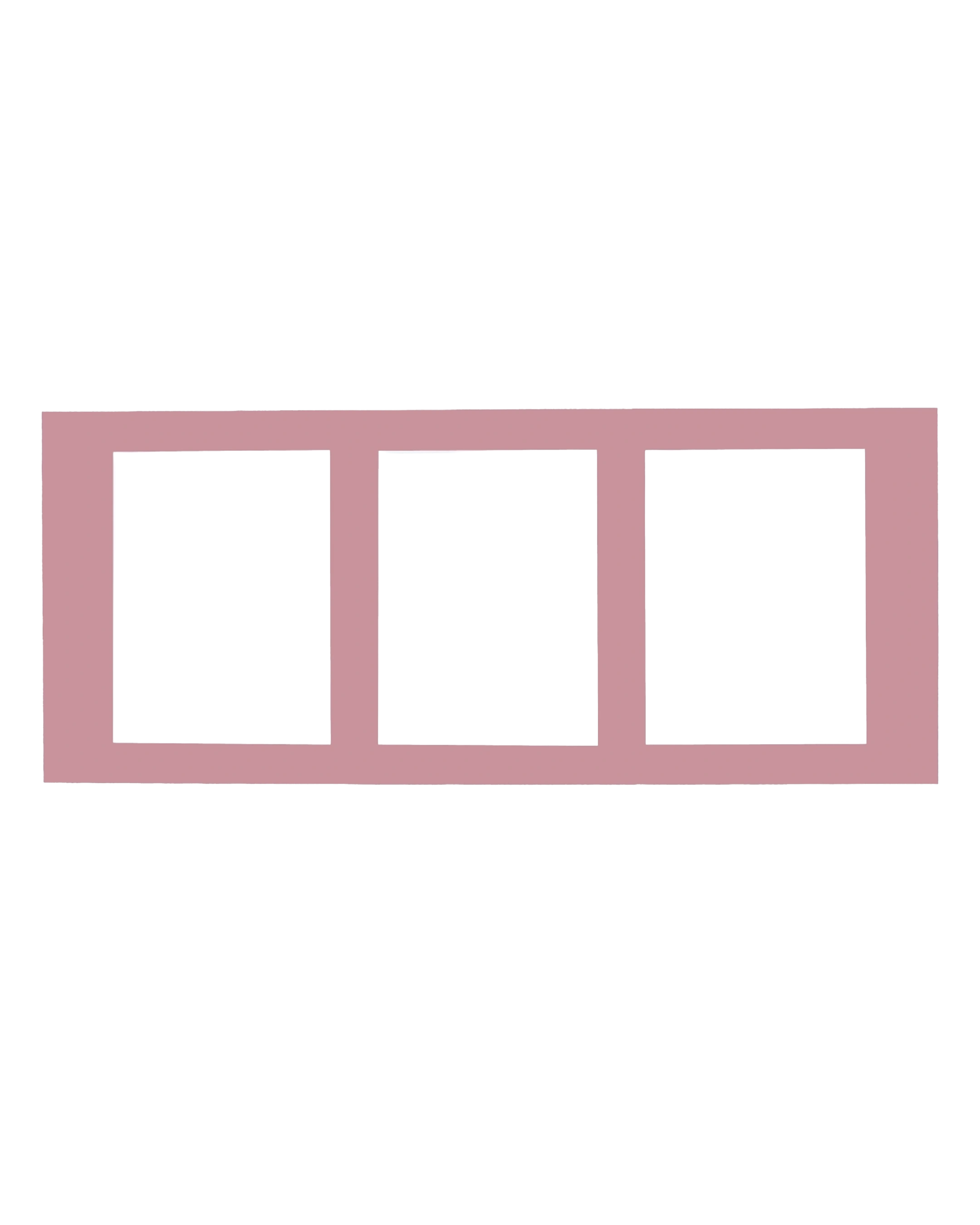 passe-partout multivues Noelle 25x60 cm rose 13 – vue de face