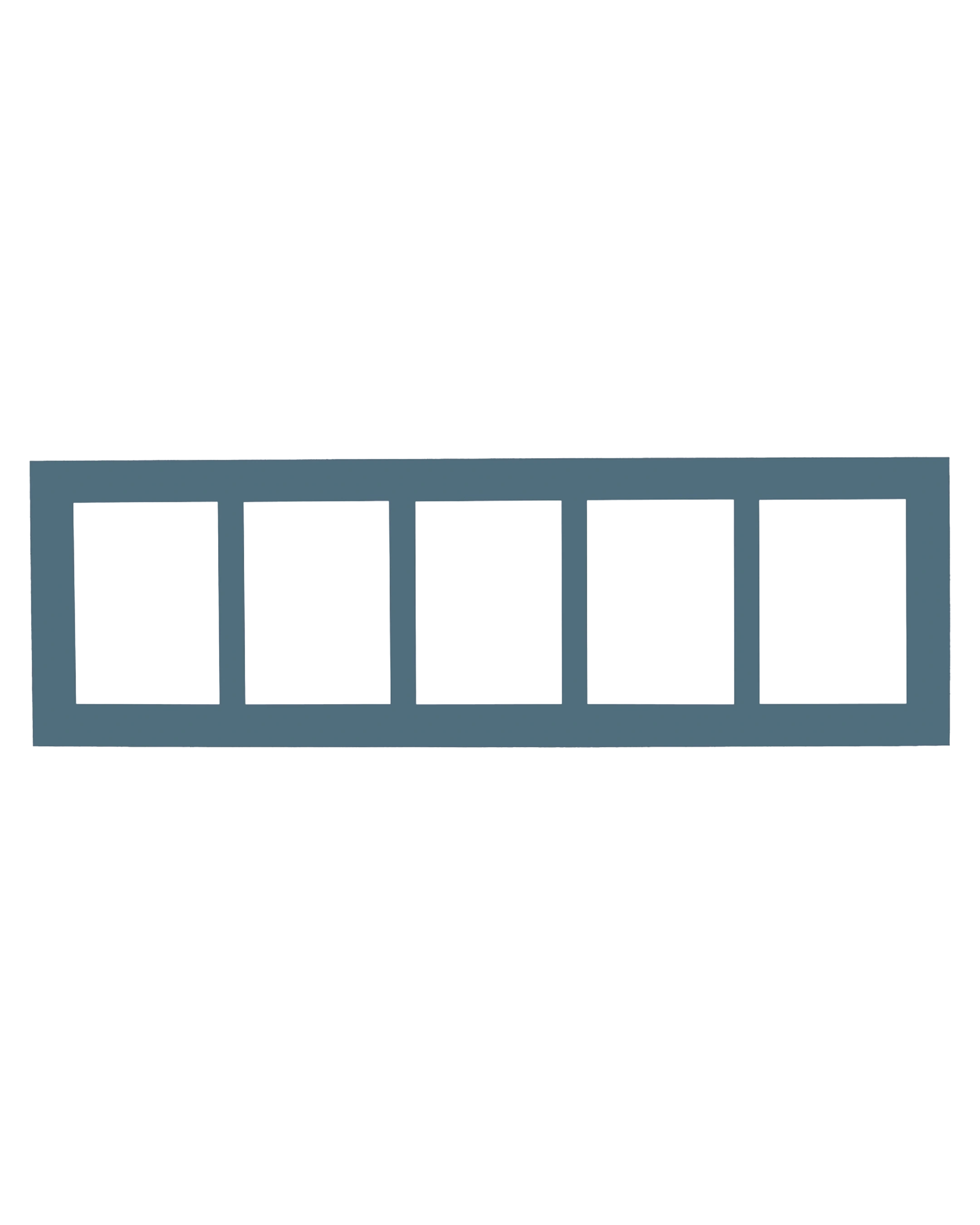 Passe-partout multivues Fleur 25x80 cm atlantic 12 – vue de face