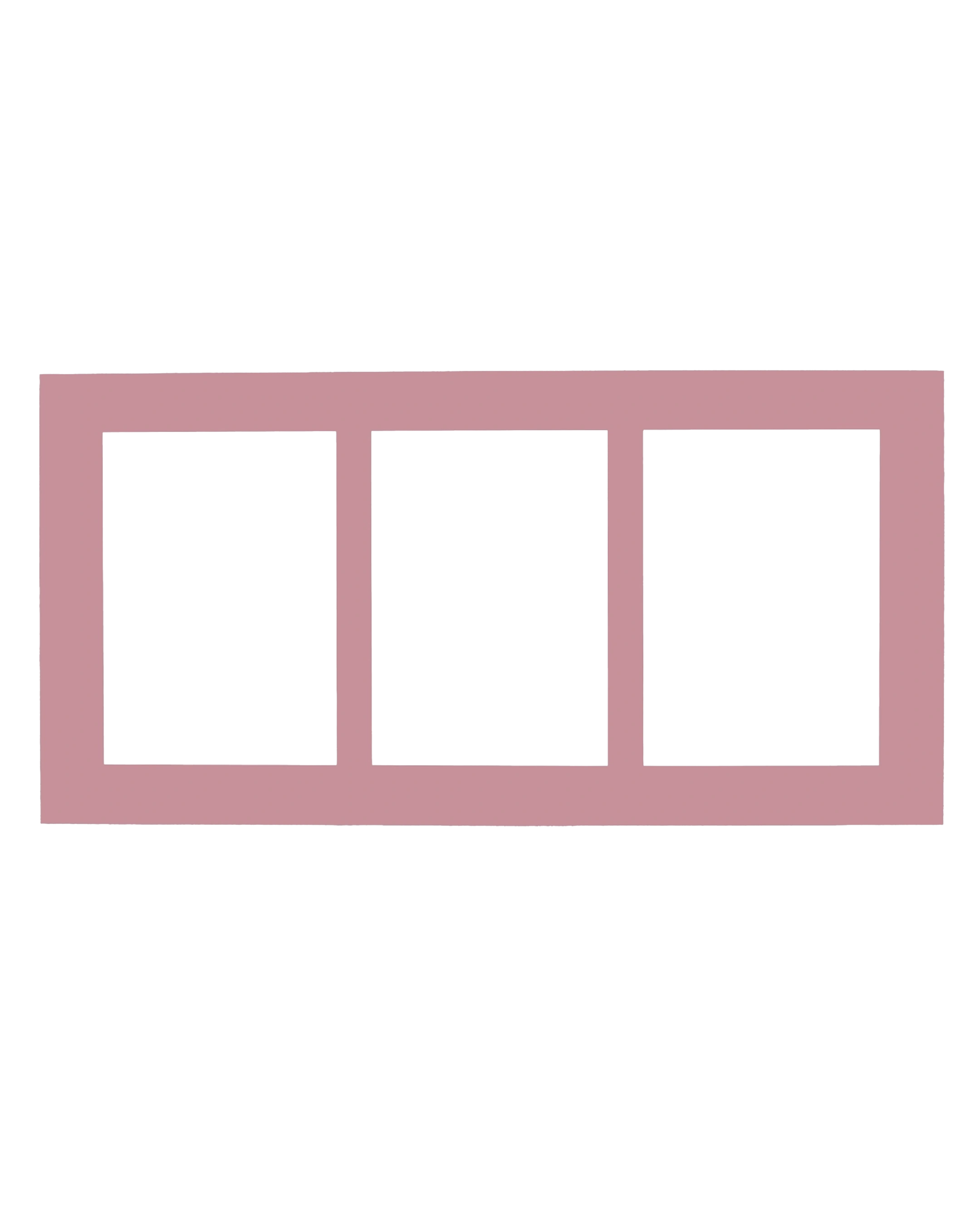 Passe-partout multivues Coco 40x80 cm rose 13 – vue de face